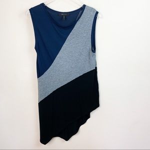 BCBG Mazazria Align Sleeveless Color Block Top